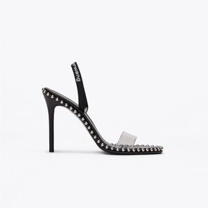 Alexander Wang Black and Silver Studded Heels
